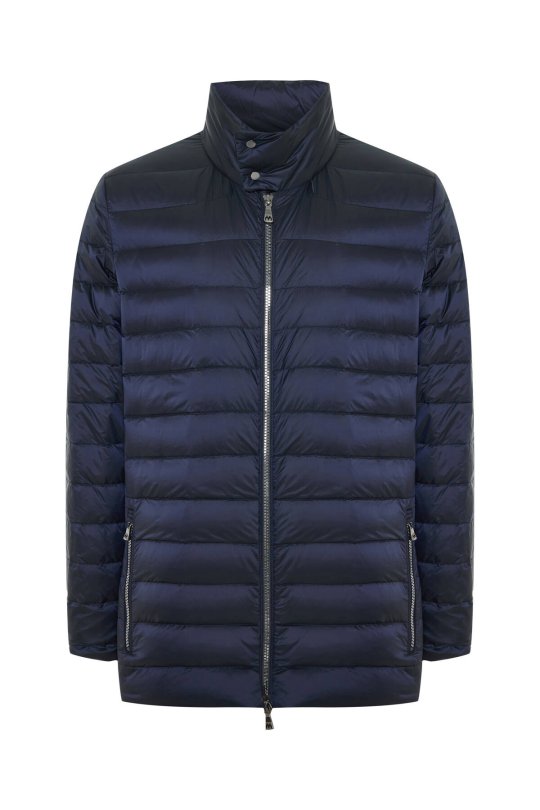 Kaz Tüyü Dolgulu Lacivert İnce Spor Mont