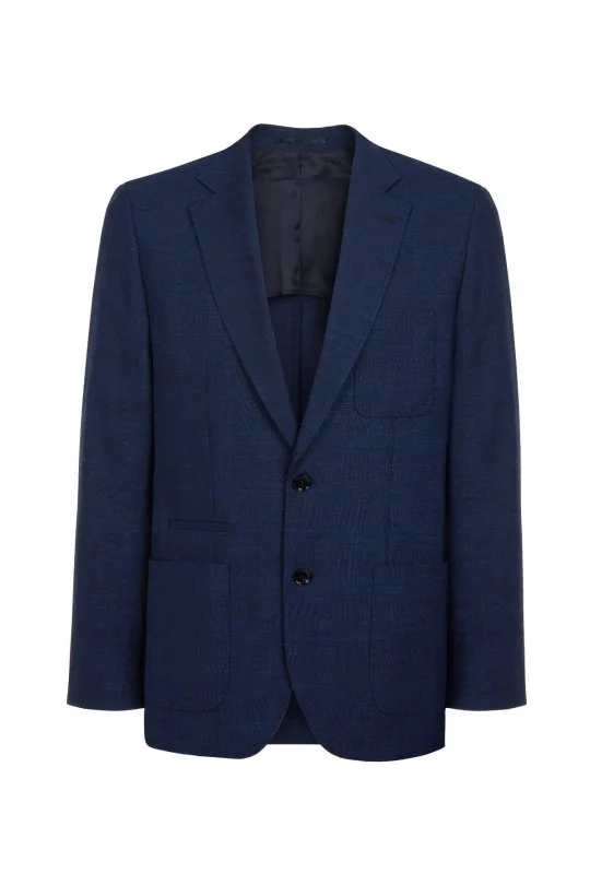 Hemington - Keten-İpek Karışım Lacivert Yazlık Blazer Ceket (8)