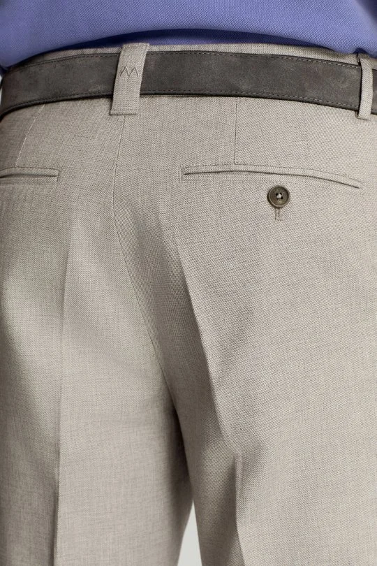 Hemington - Keten Pamuk Karışım Açık Gri Chino Şort (5)