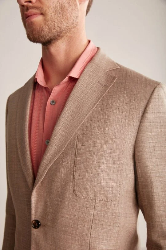 Hemington - Keten-Yün Karışım Kum Rengi Yazlık Blazer Ceket (7)