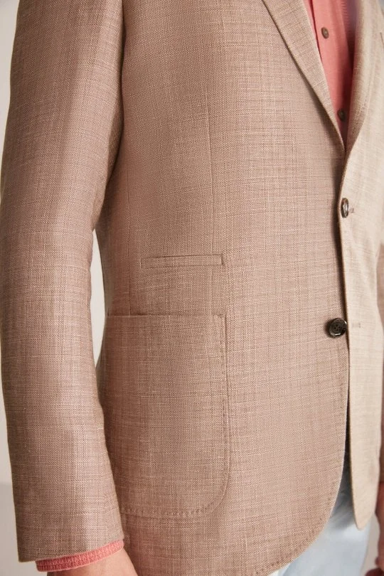 Hemington - Keten-Yün Karışım Kum Rengi Yazlık Blazer Ceket (4)
