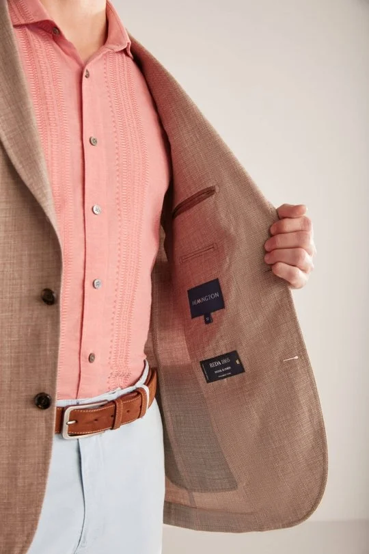 Hemington - Keten-Yün Karışım Kum Rengi Yazlık Blazer Ceket (5)
