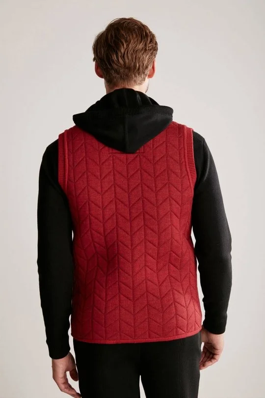 Hemington - Kırmızı Activewear Merino Yün Triko Yelek (5)