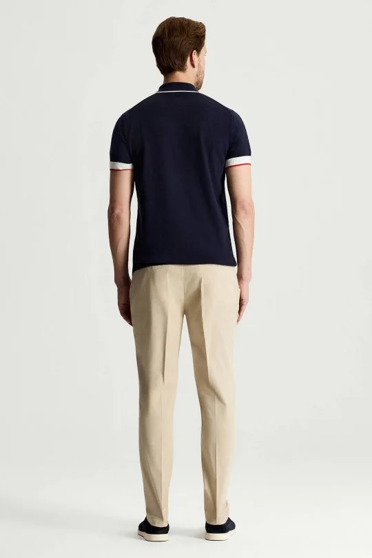 Hemington - Lacivert Kırmızı Baklava Desen Triko Polo (4)