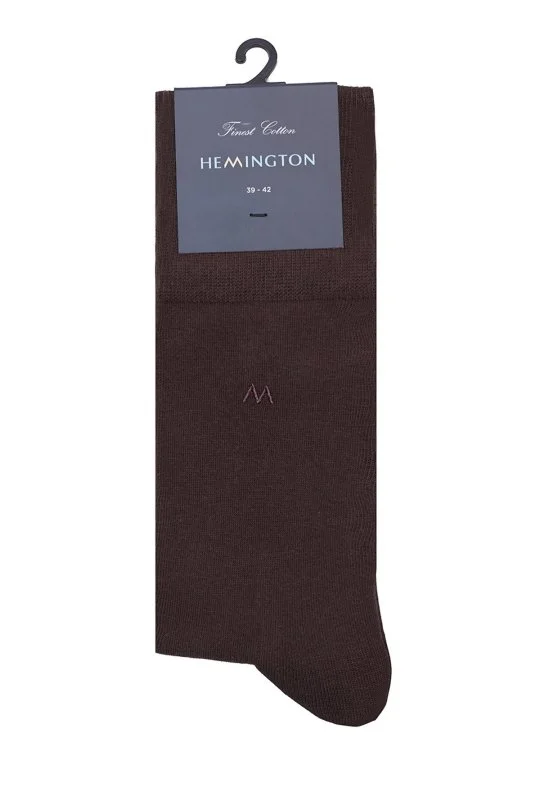 Hemington - Koyu Kahverengi Pamuklu Çorap (2)