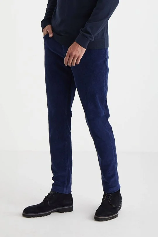 Hemington - Koyu Mavi 5 Cep Kadife Pantolon (1)