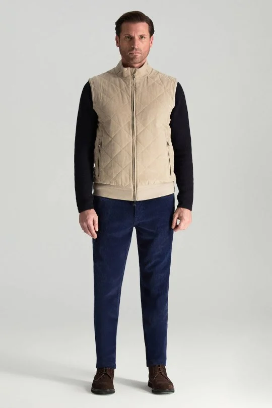 Hemington - Krem Rengi Kapitone Yelek (1)