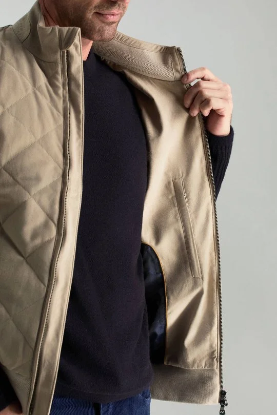 Hemington - Krem Rengi Kapitone Yelek (3)