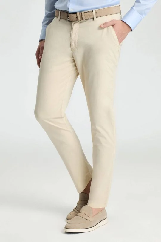 Hemington - Krem Rengi Yazlık Chino Pantolon (1)