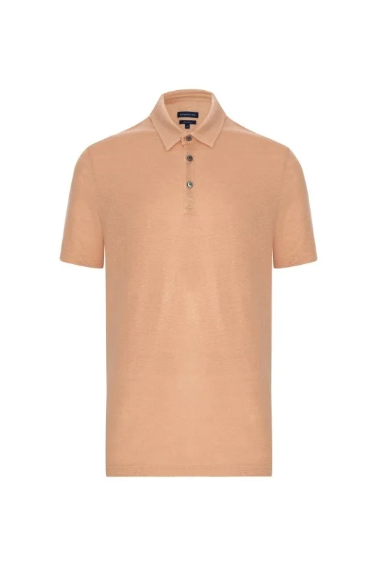 Hemington - Saf Keten Kum Rengi Polo Yaka T-Shirt (8)