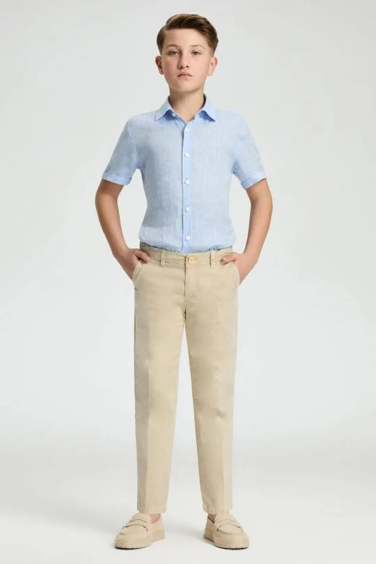 Hemington - Kum Rengi Yazlık Çocuk Chino Pantolon (3)