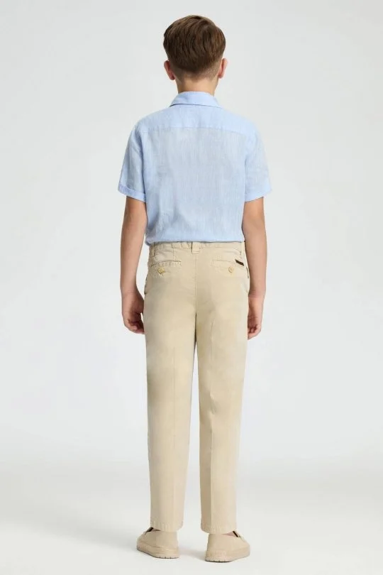 Hemington - Kum Rengi Yazlık Çocuk Chino Pantolon (5)