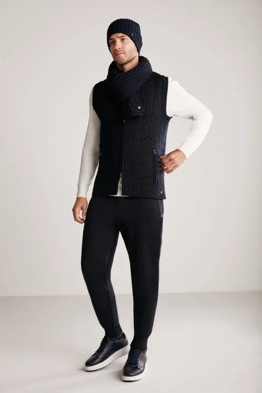 Hemington - Lacivert Activewear Merino Yün Triko Yelek (4)