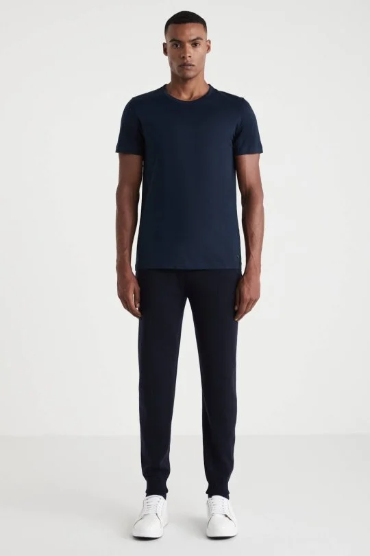 Hemington - Bisiklet Yaka Lacivert Basic T-Shirt