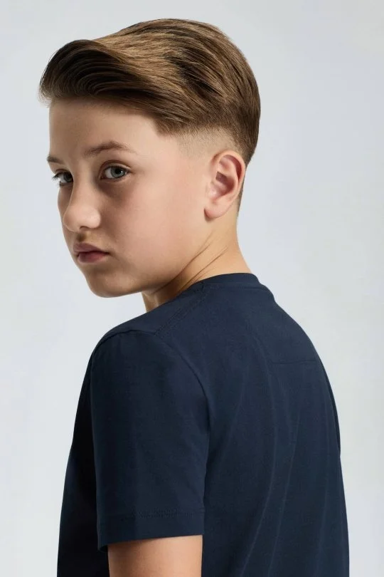 Hemington - Lacivert Bisiklet Yaka Basic Çocuk T-Shirt (4)