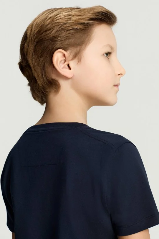 Hemington - Lacivert Bisiklet Yaka Basic Çocuk T-Shirt (4)