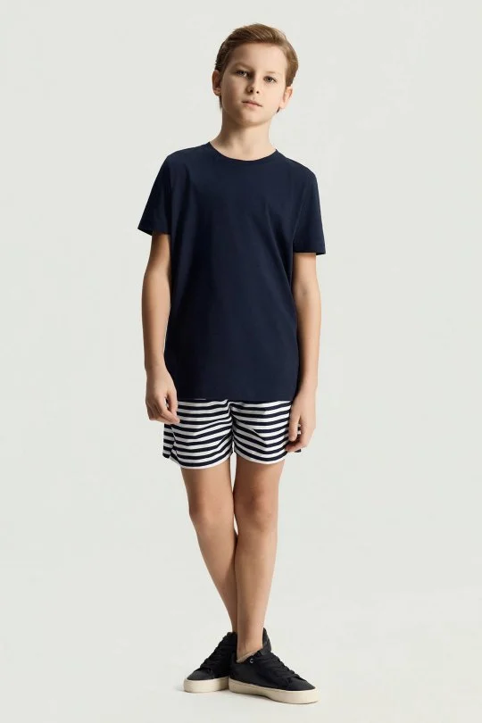 Hemington - Lacivert Bisiklet Yaka Basic Çocuk T-Shirt (3)