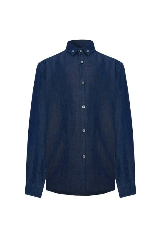 Hemington - Lacivert Denim Çocuk Gömlek (6)