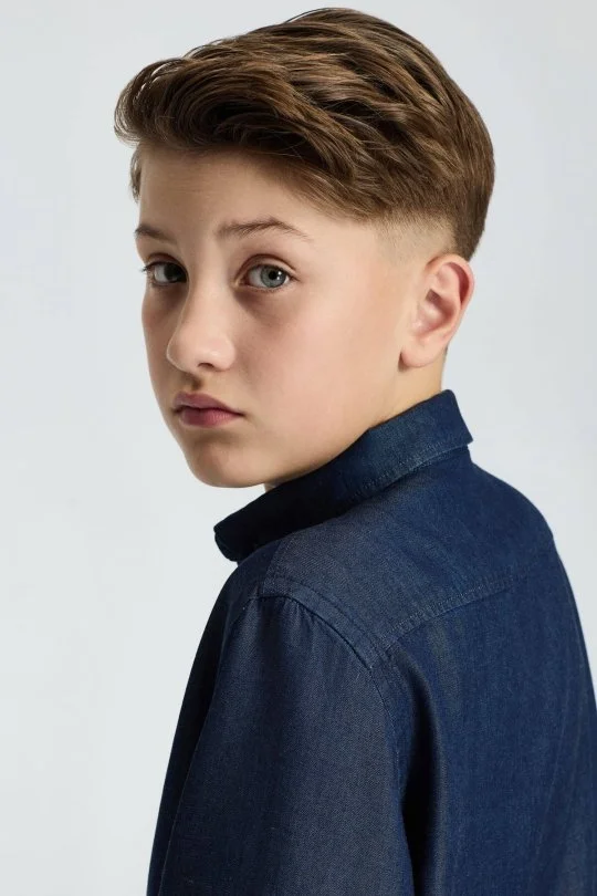 Hemington - Lacivert Denim Çocuk Gömlek (2)