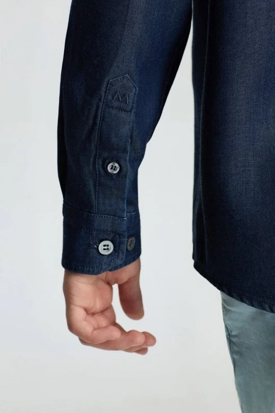 Hemington - Lacivert Denim Çocuk Gömlek (5)