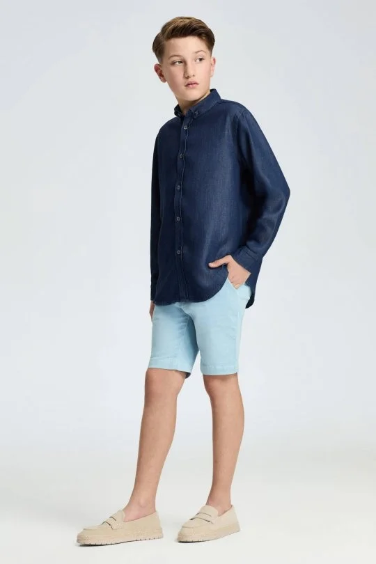 Hemington - Lacivert Denim Çocuk Gömlek (1)