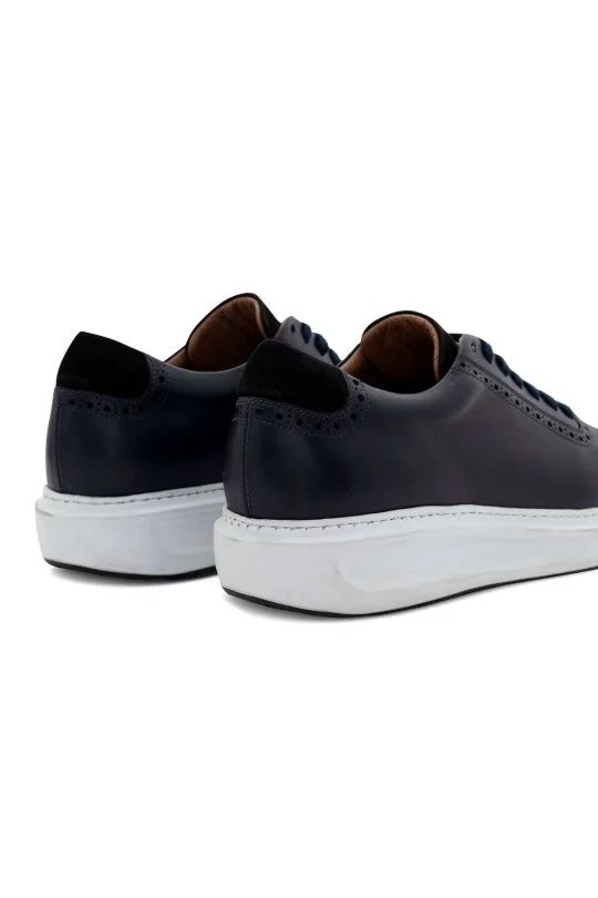 Hemington - Lacivert El Yapımı Deri Sneaker (2)