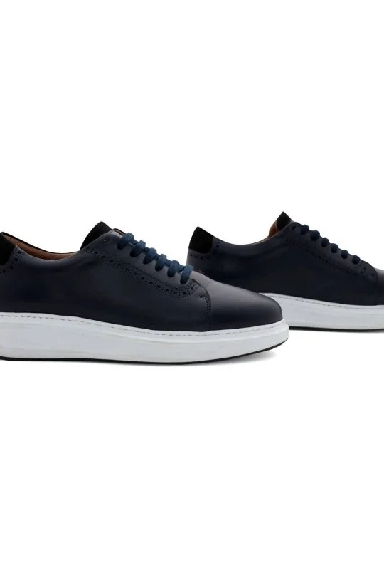 Hemington - Lacivert El Yapımı Deri Sneaker (3)