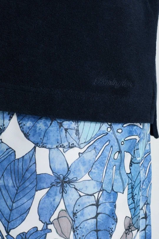 Hemington - Lacivert Havlu Kumaş Polo Yaka T-Shirt (3)