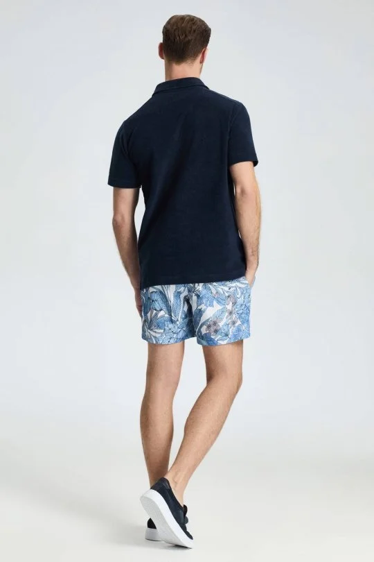 Hemington - Lacivert Havlu Kumaş Polo Yaka T-Shirt (5)