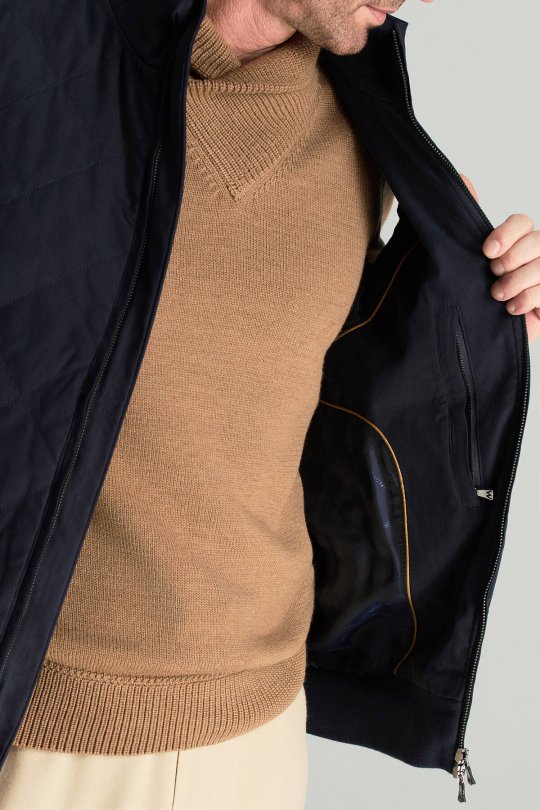 Lacivert Kapitone Yelek