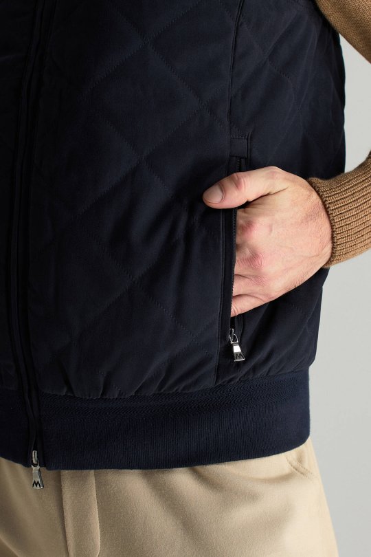 Lacivert Kapitone Yelek