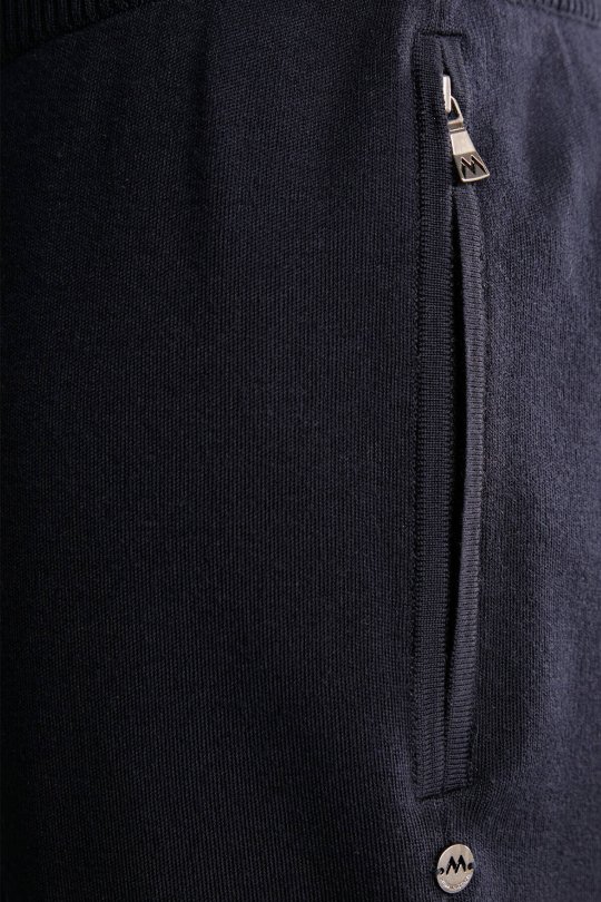 Lacivert Merino Yün Activewear Triko Pantolon