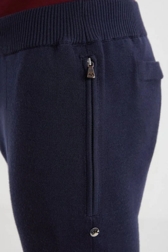 Hemington - Lacivert Merino Yün Activewear Triko Pantolon (5)