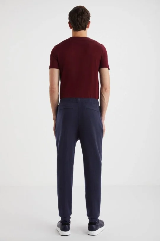Hemington - Lacivert Merino Yün Activewear Triko Pantolon (3)