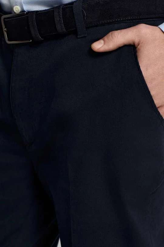 Hemington - Lacivert Pamuk Karışım Yazlık Chino Pantolon (3)