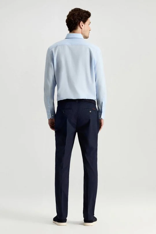 Hemington - Lacivert Pamuk Karışım Yazlık Chino Pantolon (5)