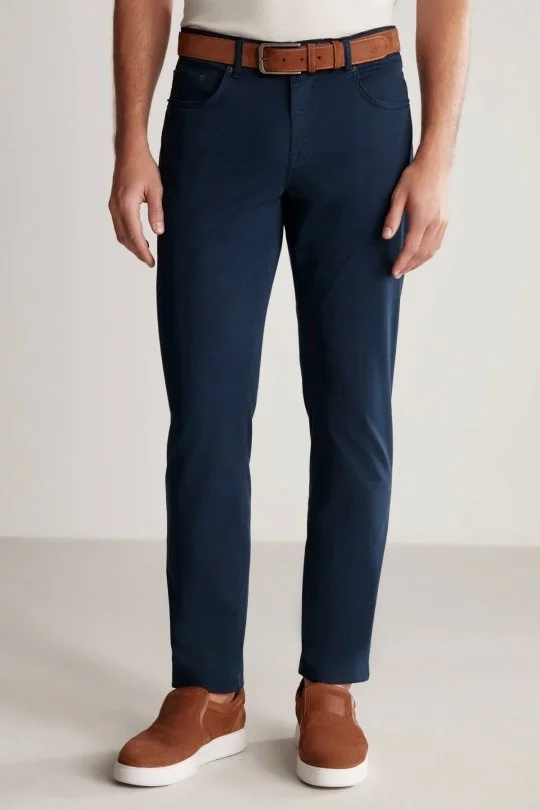 Hemington - Slim Fit 5 Cep Lacivert Yazlık Pantolon