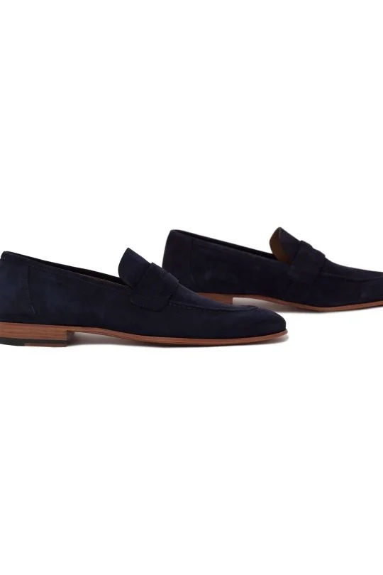 Hemington - Lacivert Süet Deri Loafer (3)