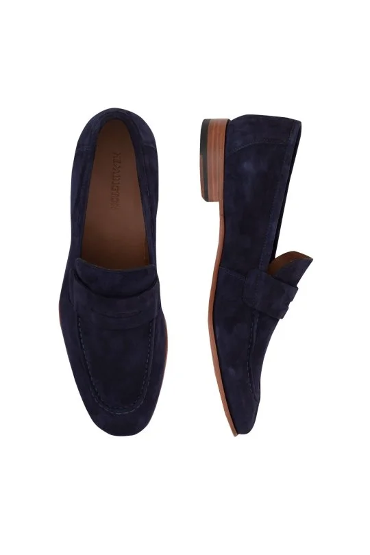 Hemington - Lacivert Süet Deri Loafer (4)