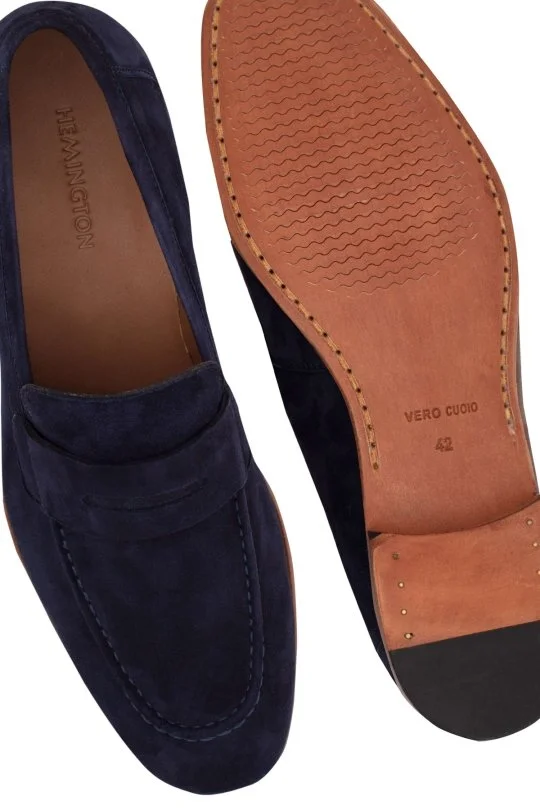 Hemington - Lacivert Süet Deri Loafer (5)