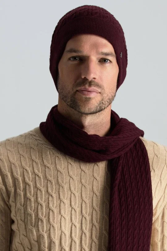 Hemington - Lambswool Yün Bordo Atkı (1)
