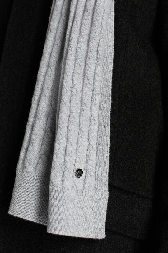 Lambswool Yün Açık Gri Atkı