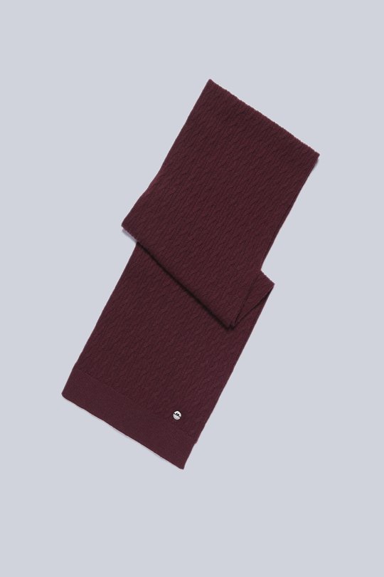 Lambswool Yün Bordo Çocuk Atkı