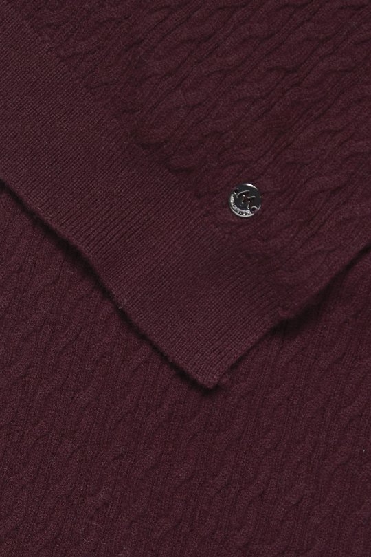 Lambswool Yün Bordo Çocuk Atkı