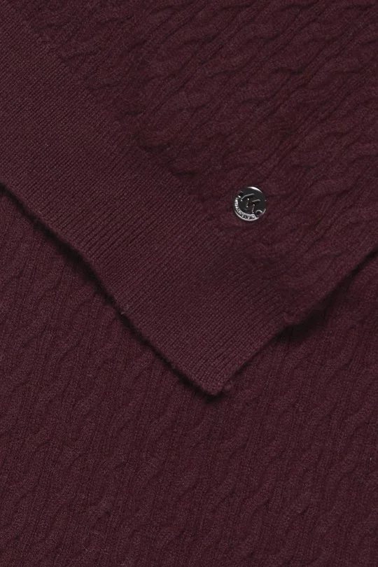 Hemington - Lambswool Yün Bordo Çocuk Atkı (3)