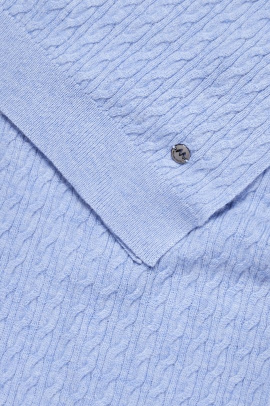 Lambswool Yün Buz Mavisi Çocuk Atkı