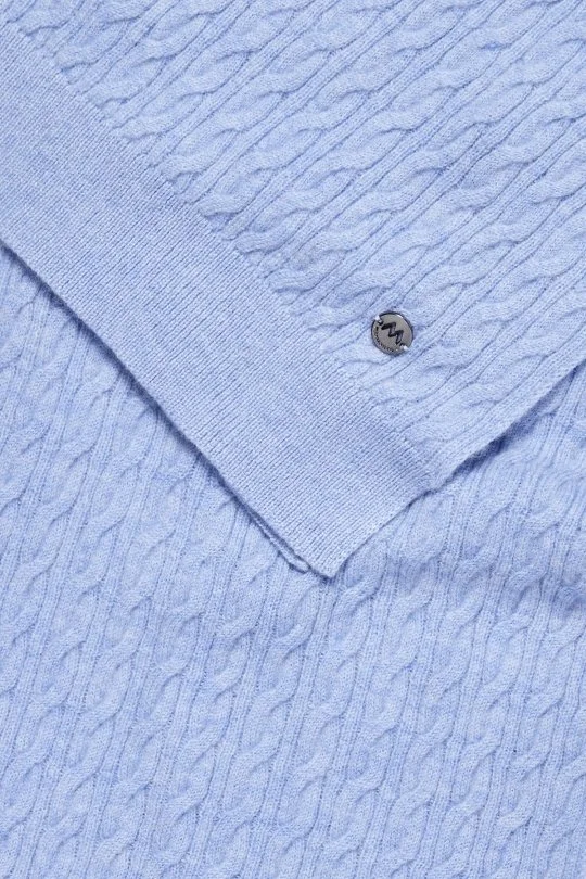 Hemington - Lambswool Yün Buz Mavisi Çocuk Atkı (3)