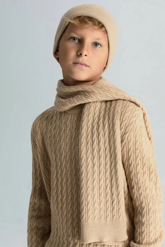 Hemington - Lambswool Yün Camel Çocuk Bere (2)