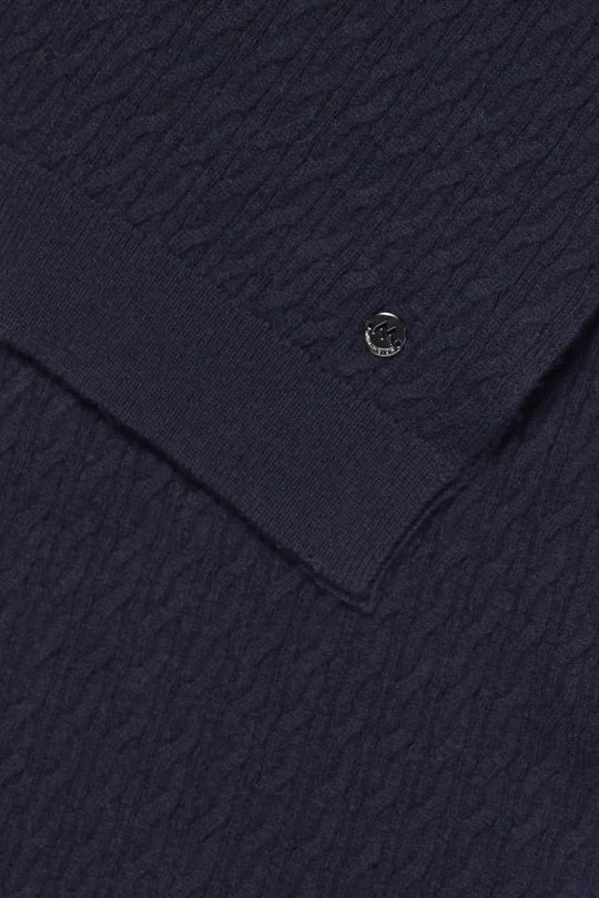 Hemington - Lambswool Yün Lacivert Çocuk Atkı (3)