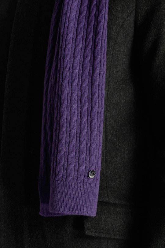 Lambswool Yün Mor Atkı